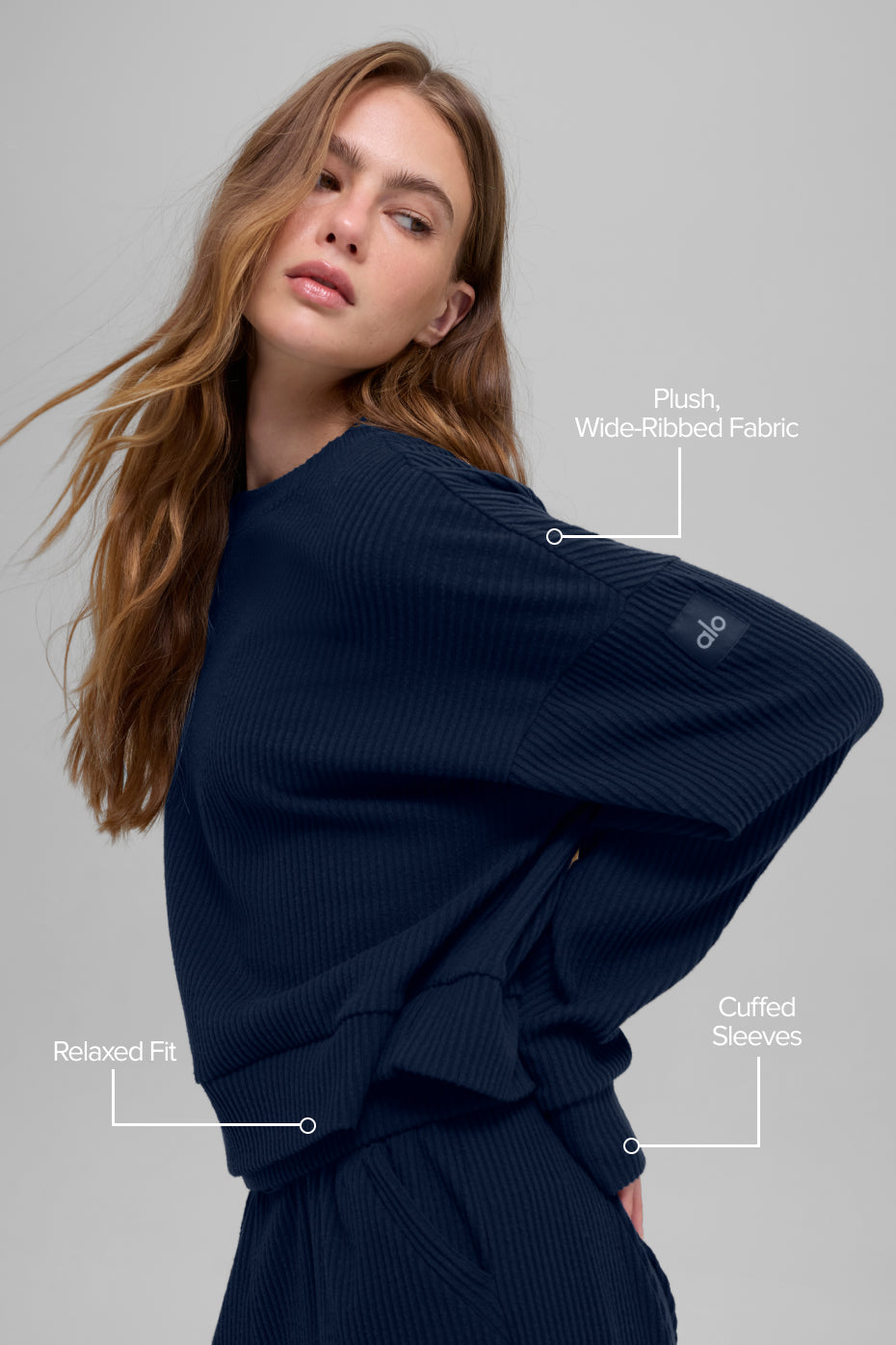 Muse Crew Neck Pullover - Navy