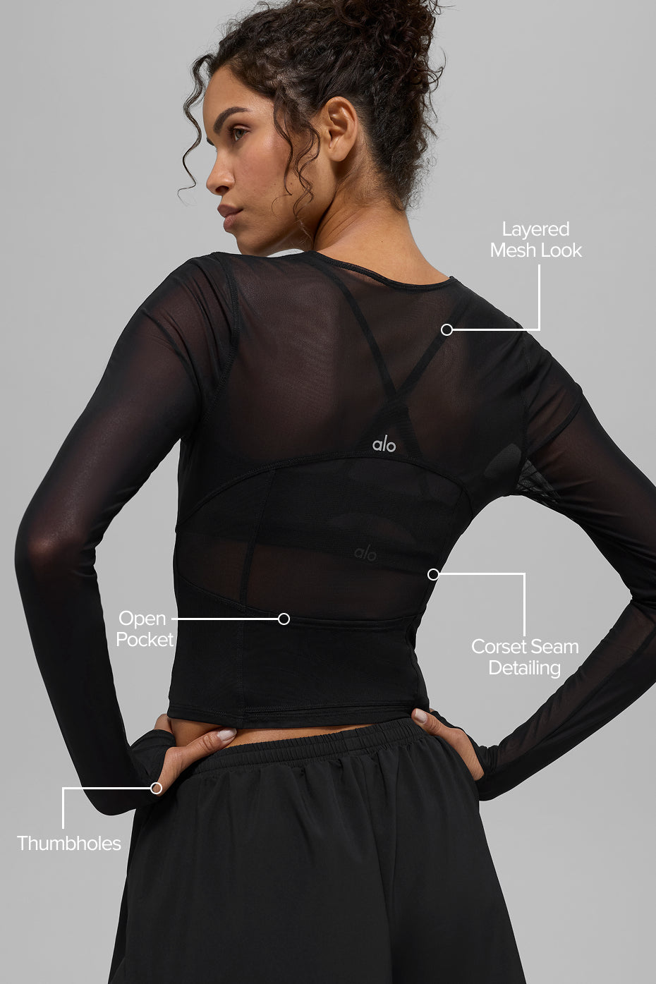 Mesh Winter Twilight Long Sleeve - Black