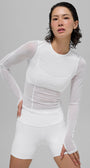 Mesh Winter Twilight Long Sleeve - White