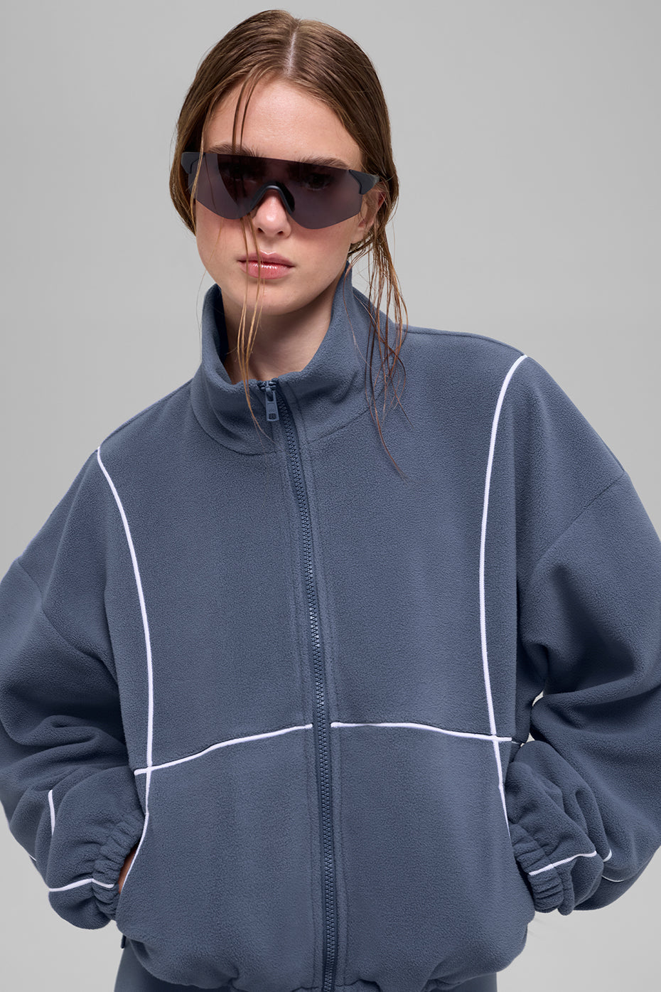 Polar Fleece Game Time Full Zip Jacket - Black