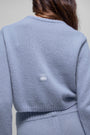 Wool Cashmere New Class Cropped Cardigan - Winter Frost
