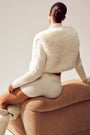 Faux Fur Cashmere Northstar Full Zip - Ivory