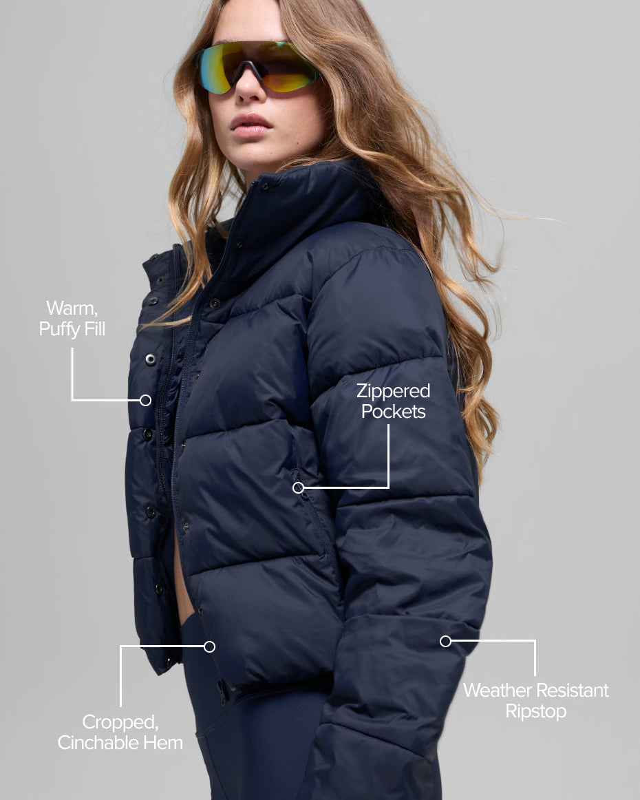Gold Rush Puffer - Navy