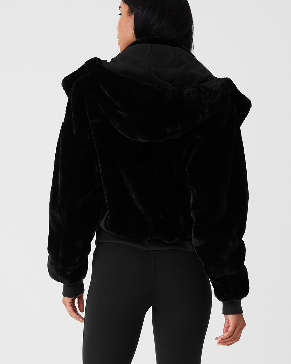 Faux Fur Foxy Jacket - Black