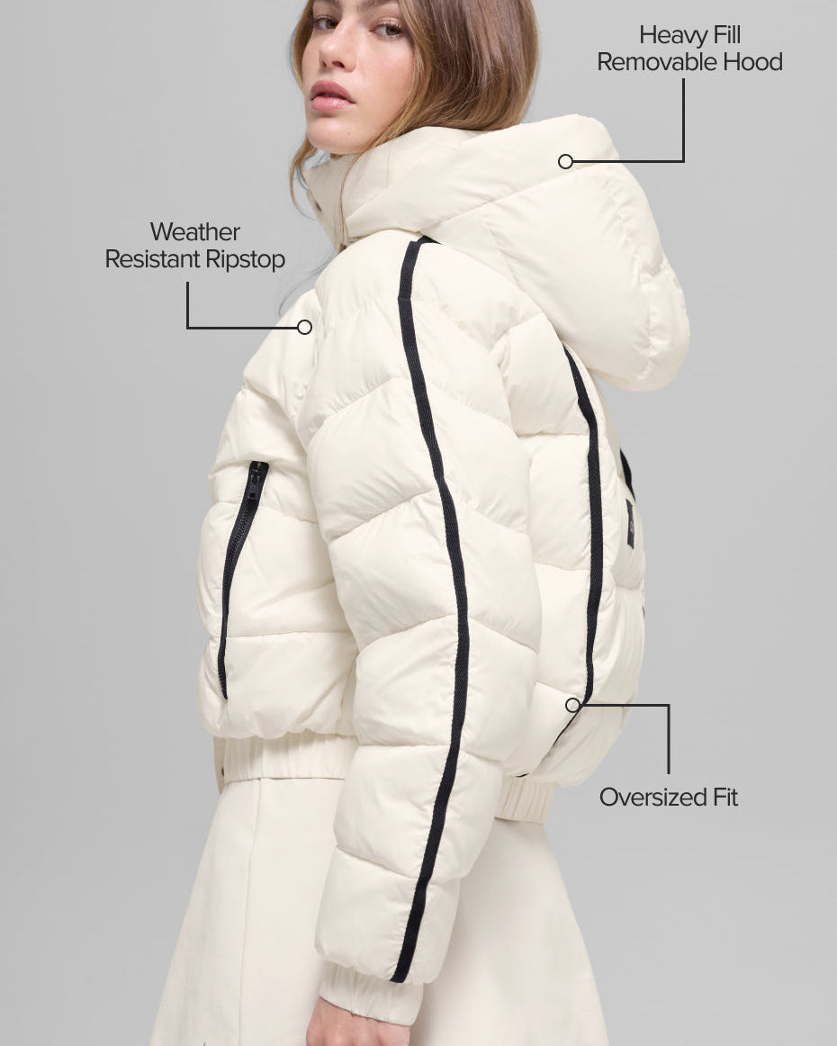 Aspen Love Puffer Jacket - Ivory