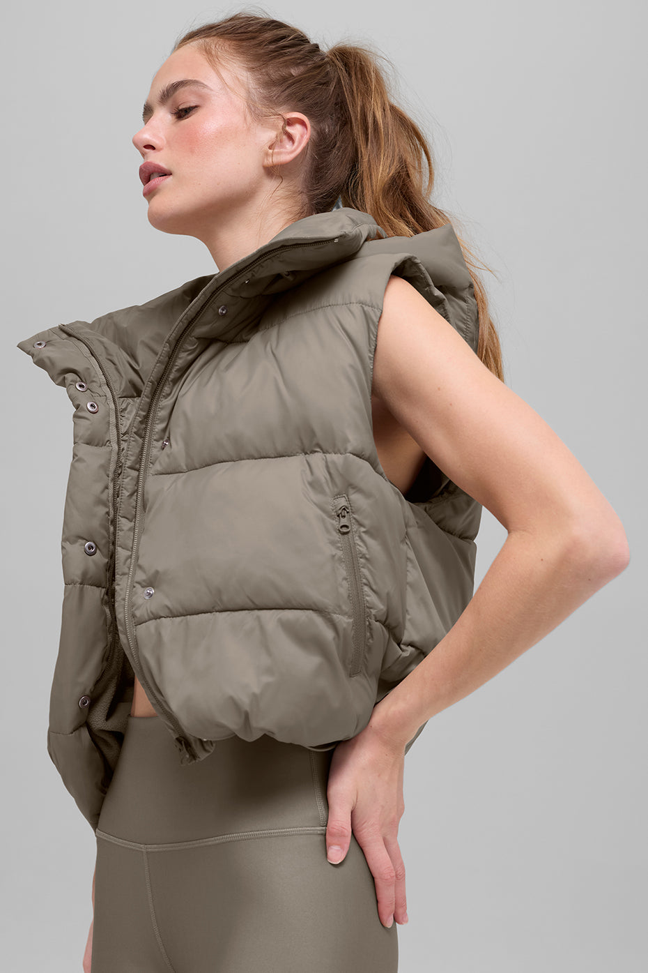 Gold Rush Puffer Vest - Light Cocoa