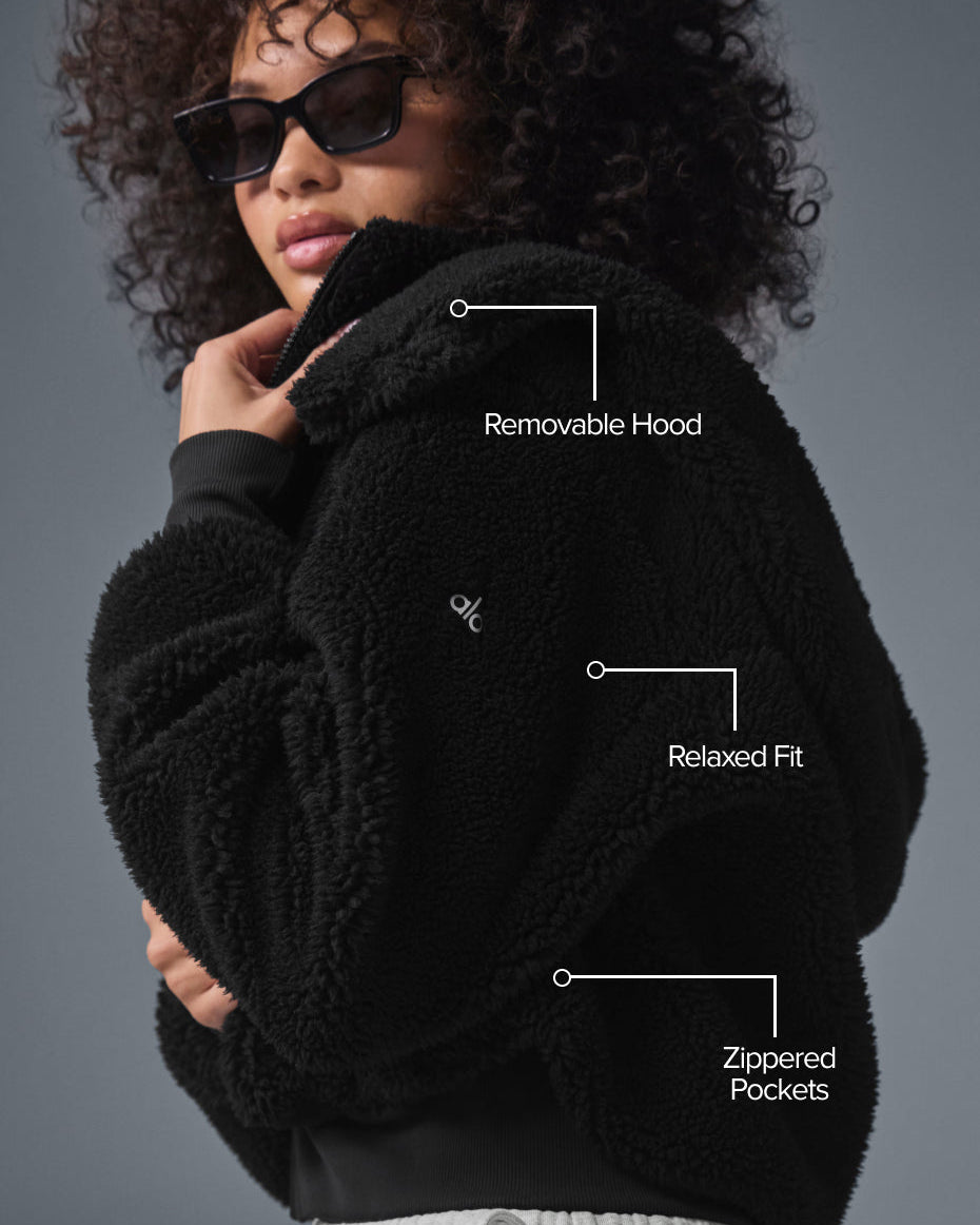 Foxy Sherpa Jacket - Black