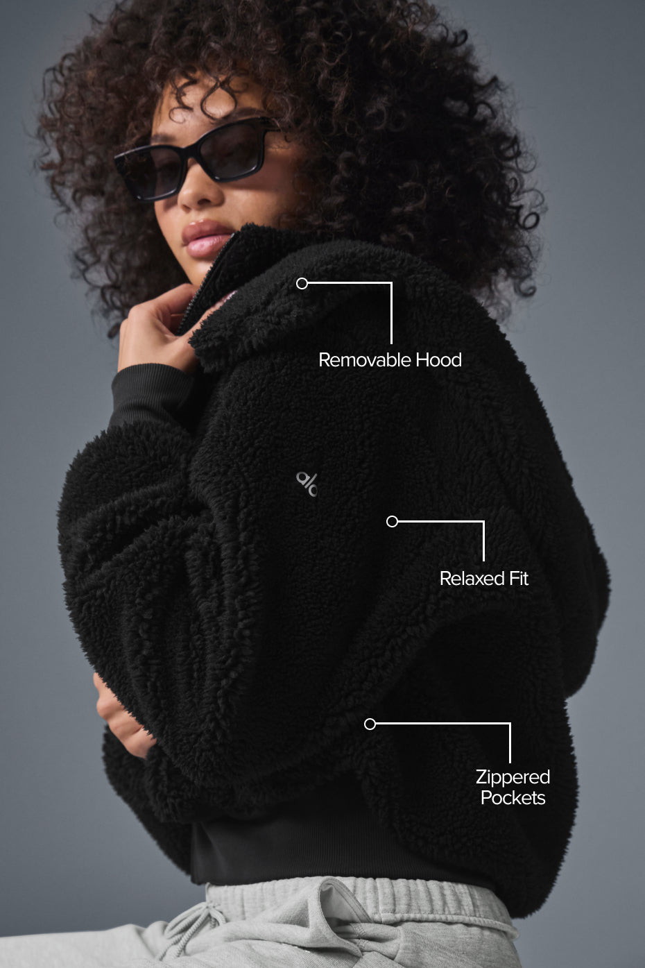 Foxy Sherpa Jacket - Black