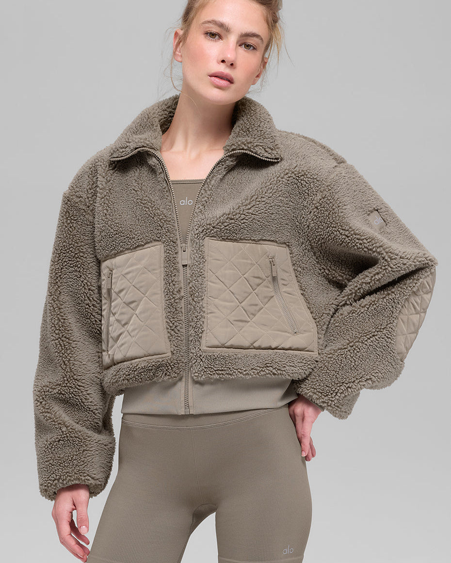 Sherpa Edge Bomber - Light Cocoa