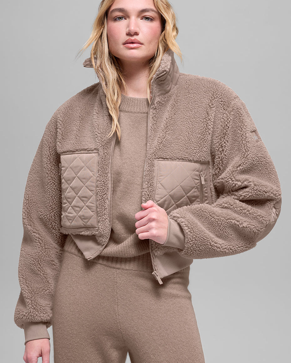 Sherpa Edge Bomber - Chai Latte