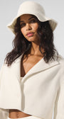 Wool Cropped Metro Trench - Ivory