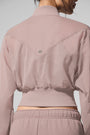 Cropped Air It Out Bomber - Taupe