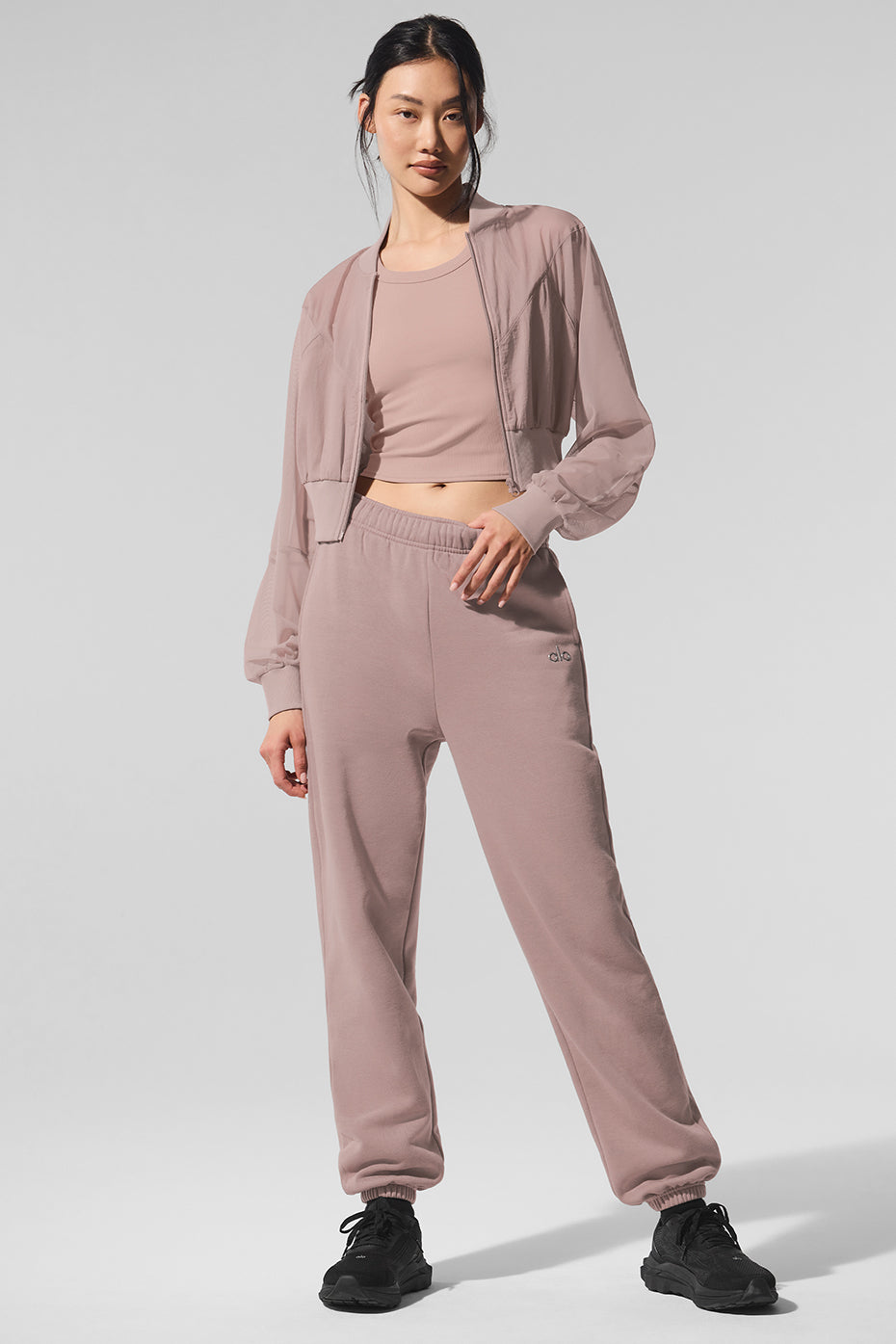 Cropped Air It Out Bomber - Taupe