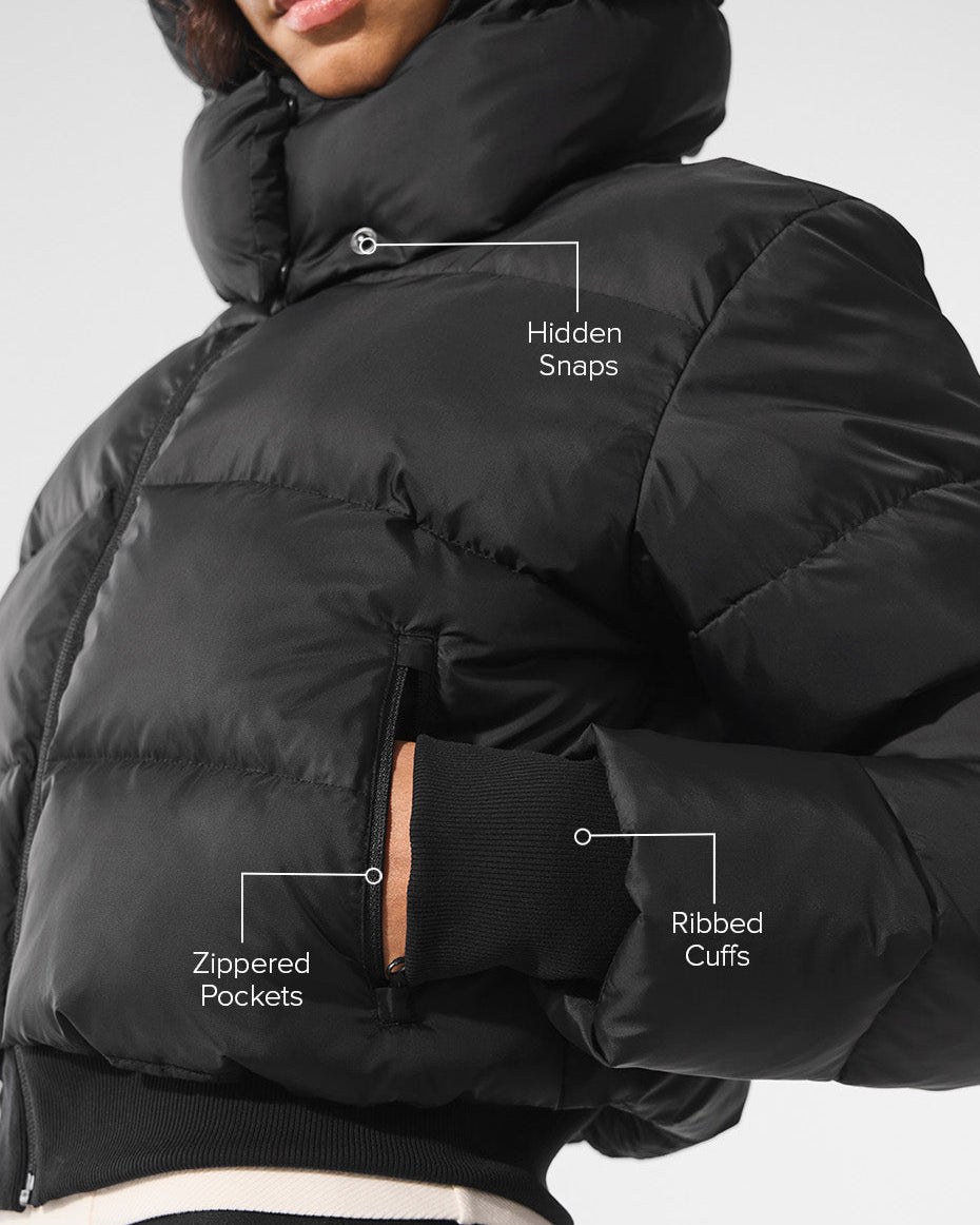 Foxy Puffer Jacket - Black