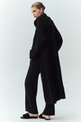 Cashmere Northstar Long Cardigan - Black