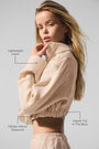 Linen Cropped Getaway Jacket - Macadamia