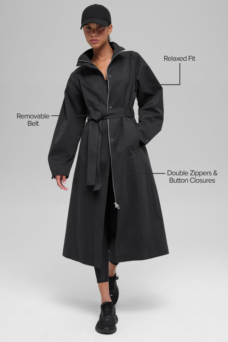 Journey Trench Coat - Black