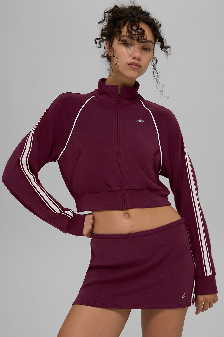 Track Star Full Zip Jacket - Burgundy