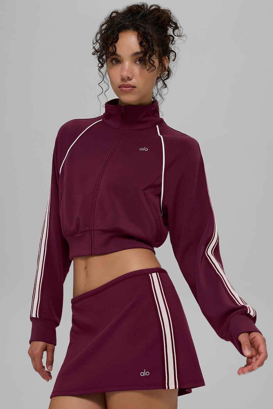 Track Star Full Zip Jacket - Burgundy