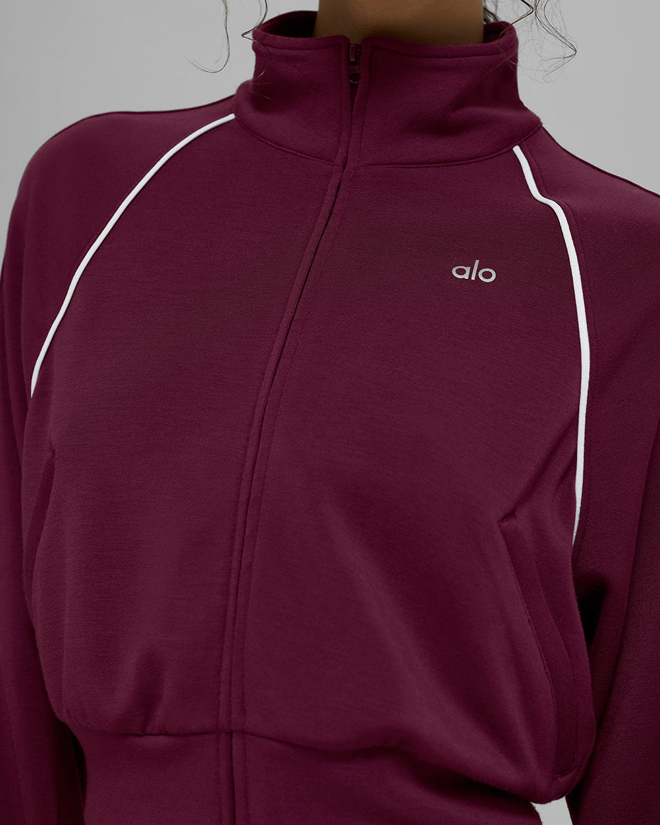 Track Star Full Zip Jacket - Burgundy