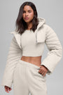 Quilted Starlight Puffer Shrug - Bone