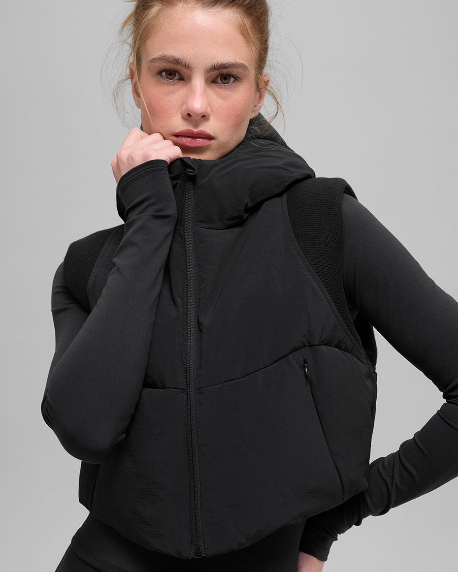 Fast Lane Puffer Vest - Black