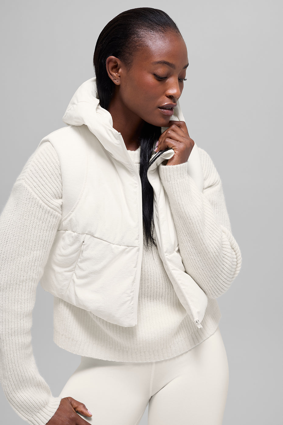 Fast Lane Puffer Vest - Ivory