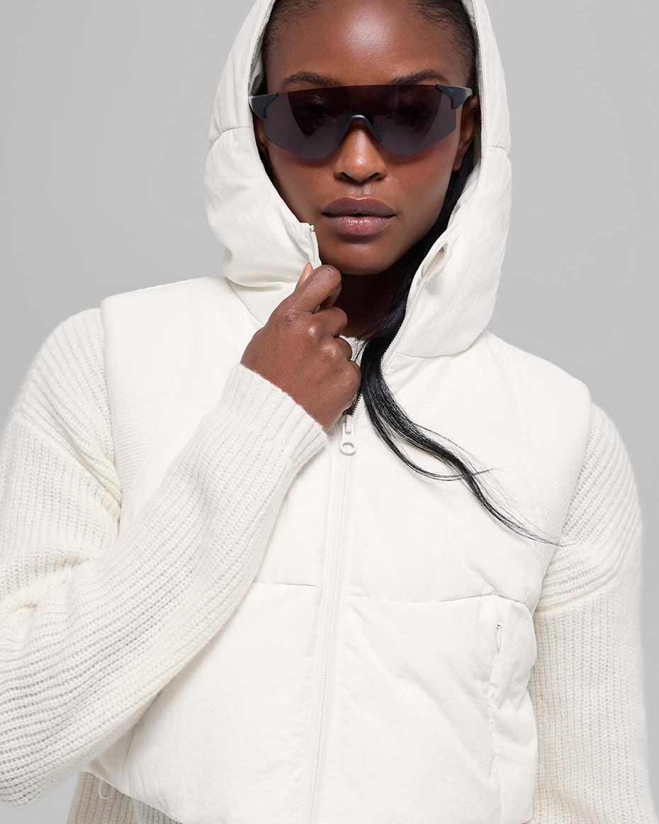 Fast Lane Puffer Vest - Ivory