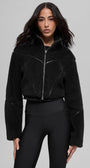 Sherpa Cropped Slope Side Jacket - Black