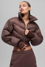 Cropped Atmosphere Puffer - Brownstone