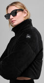 Micro Corduroy Dreamy Puffer - Black