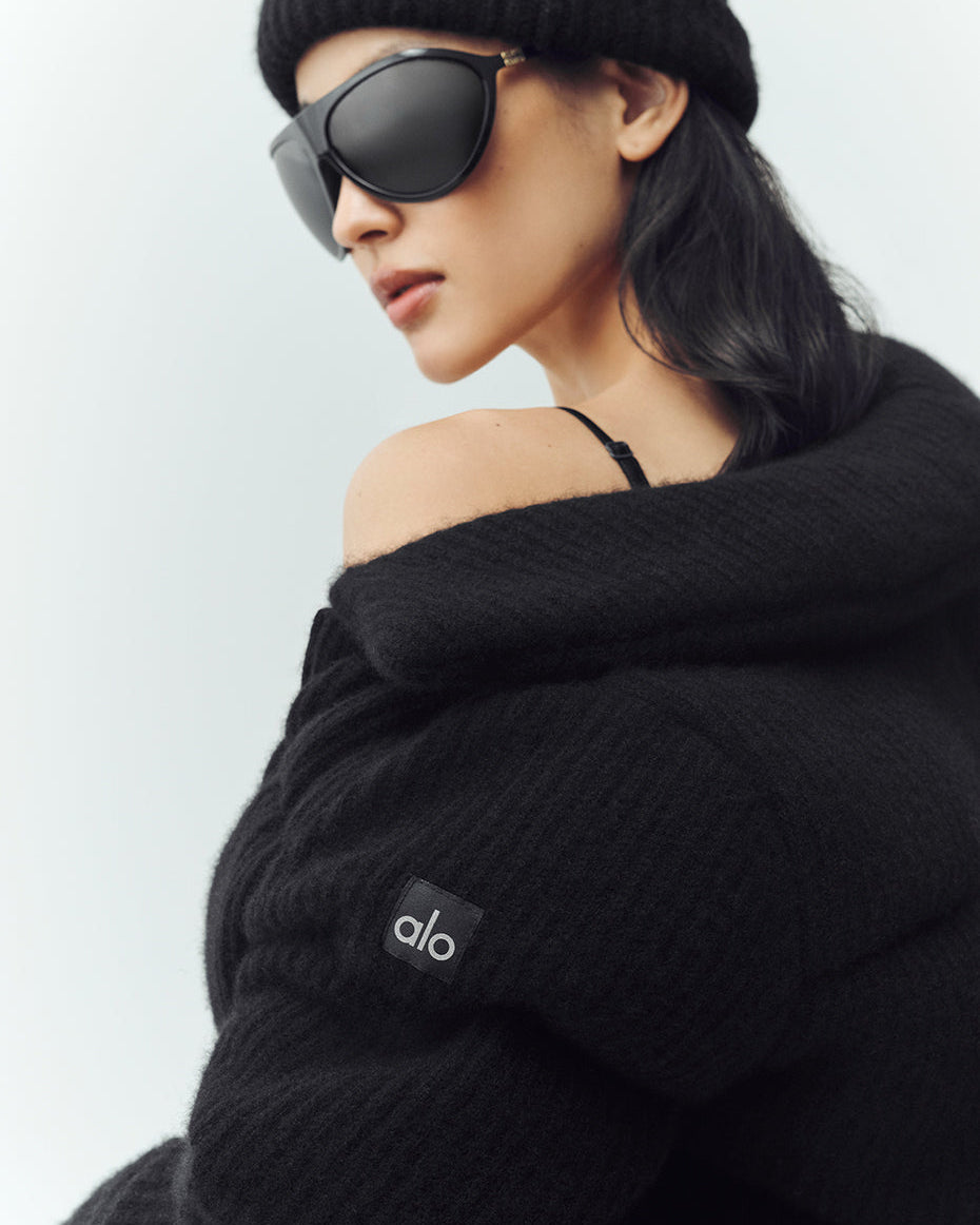 Cashmere Northstar Sweater Puffer - Black