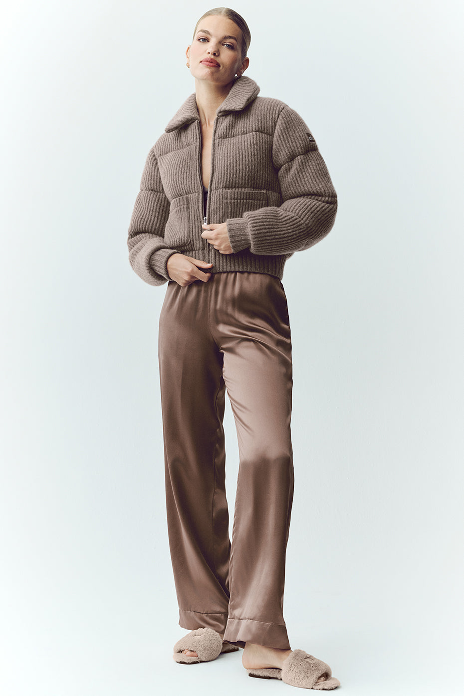 Cashmere Northstar Sweater Puffer - Alpine Cocoa Heather