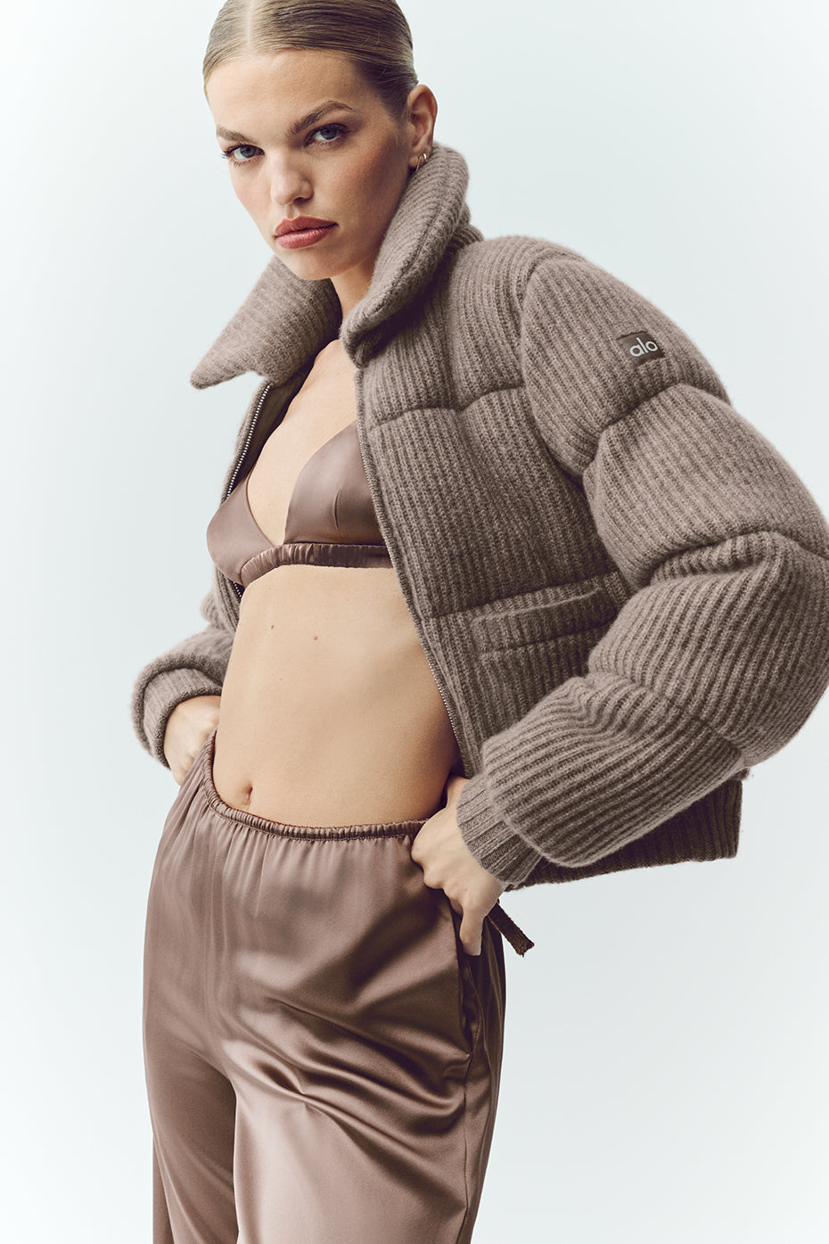 Cashmere Northstar Sweater Puffer - Alpine Cocoa Heather