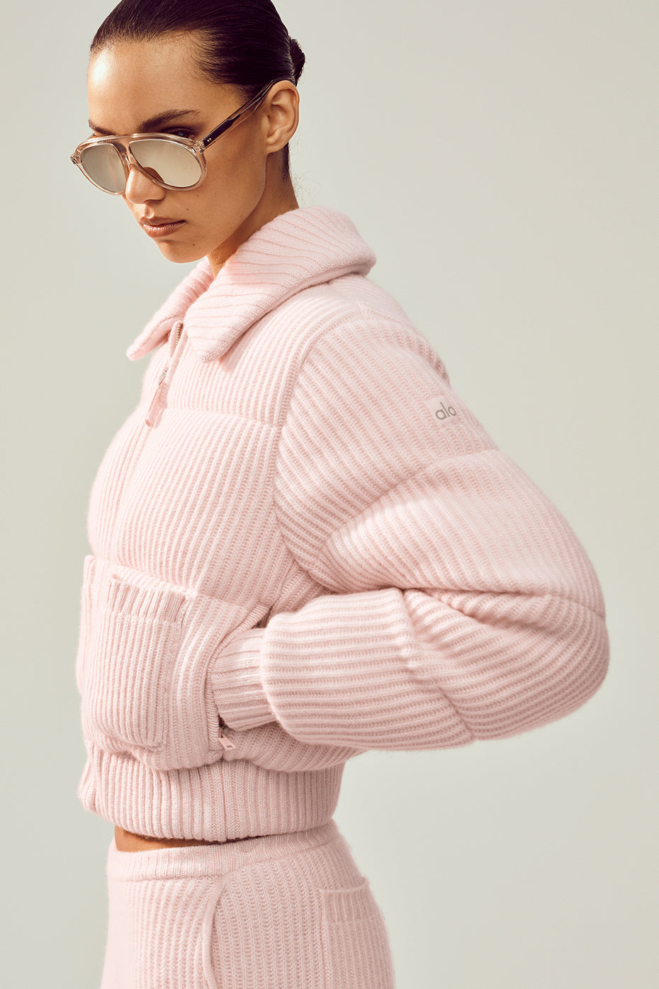 Cashmere Northstar Sweater Puffer - Frosted Pink