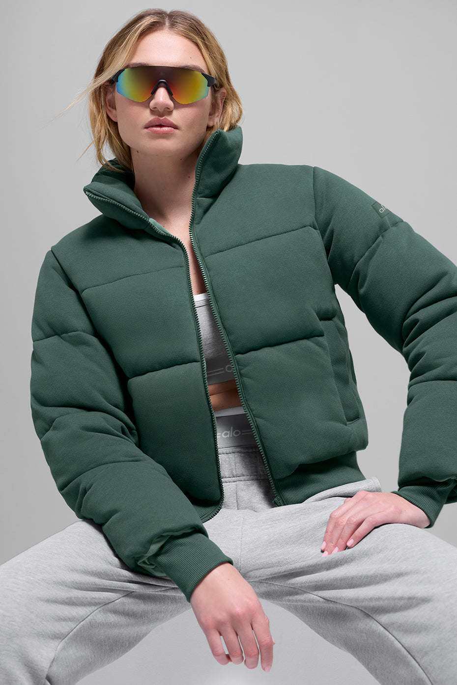 Sweatshirt Puffer - Clover Green