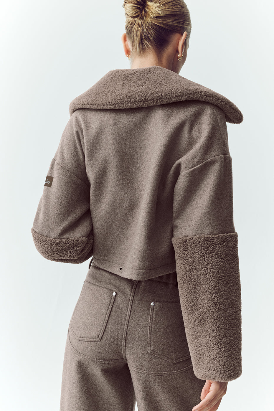 Wool Blend Nightfall Bomber - Alpine Cocoa Heather