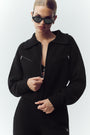 Cashmere Radiate Jacket - Black