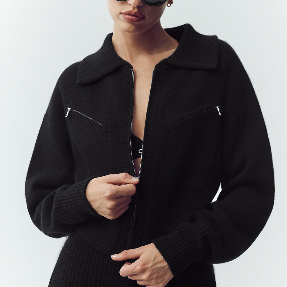 Cashmere Radiate Jacket - Black