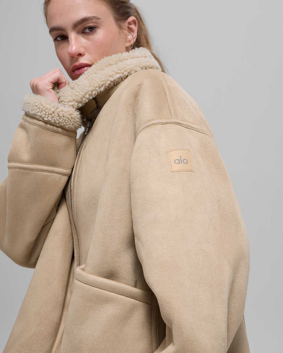 Faux Shearling Grand Jacket - Woodland Tan
