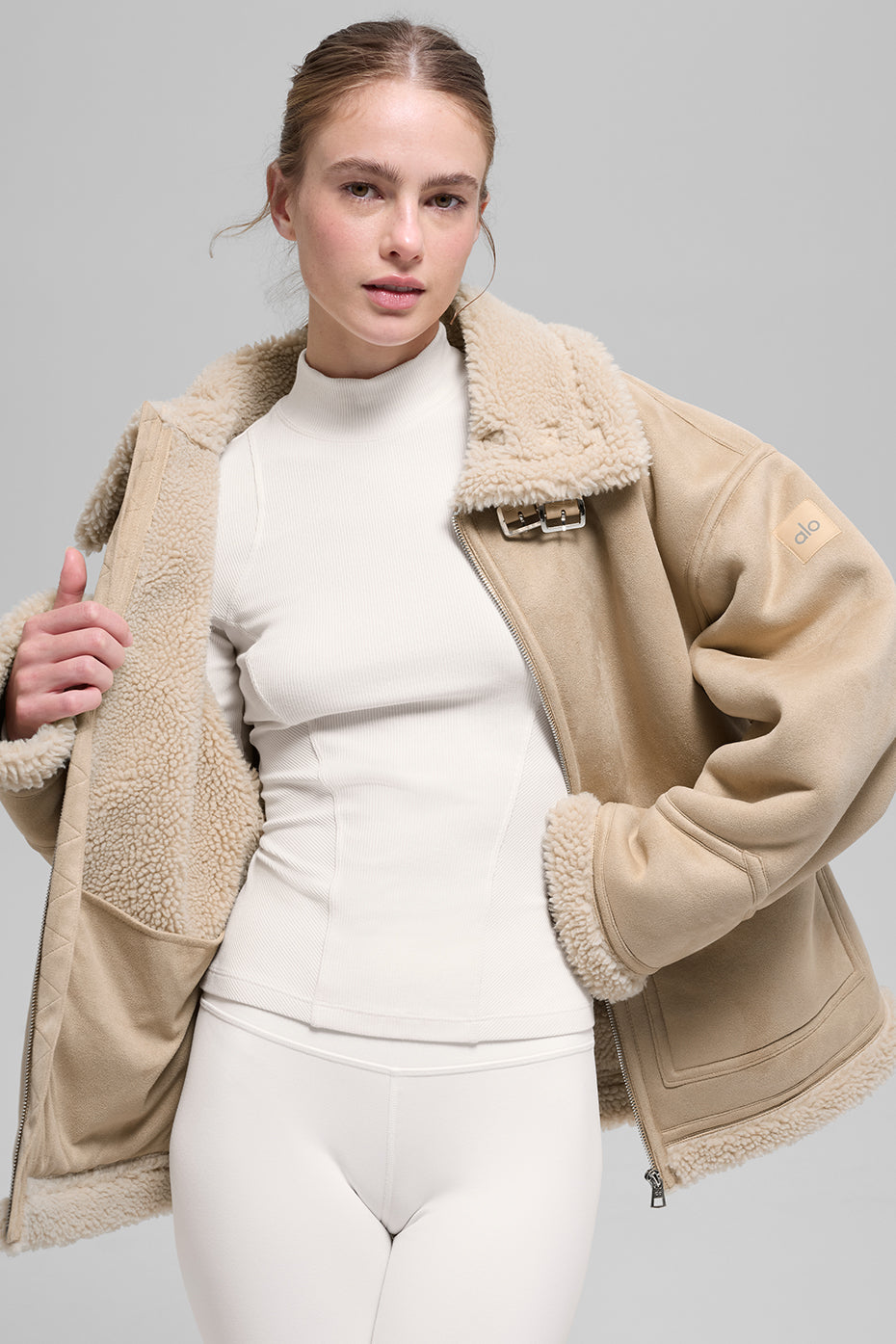 Faux Shearling Grand Jacket - Woodland Tan