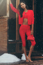 Alosoft High-Waist Iconic 90's Capri - Bright Red