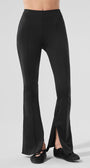 High-Waist Zip It Flare Legging - Black