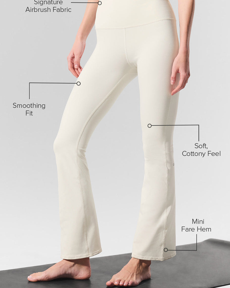Airbrush High-Waist 7/8 Bootcut Legging - Ivory