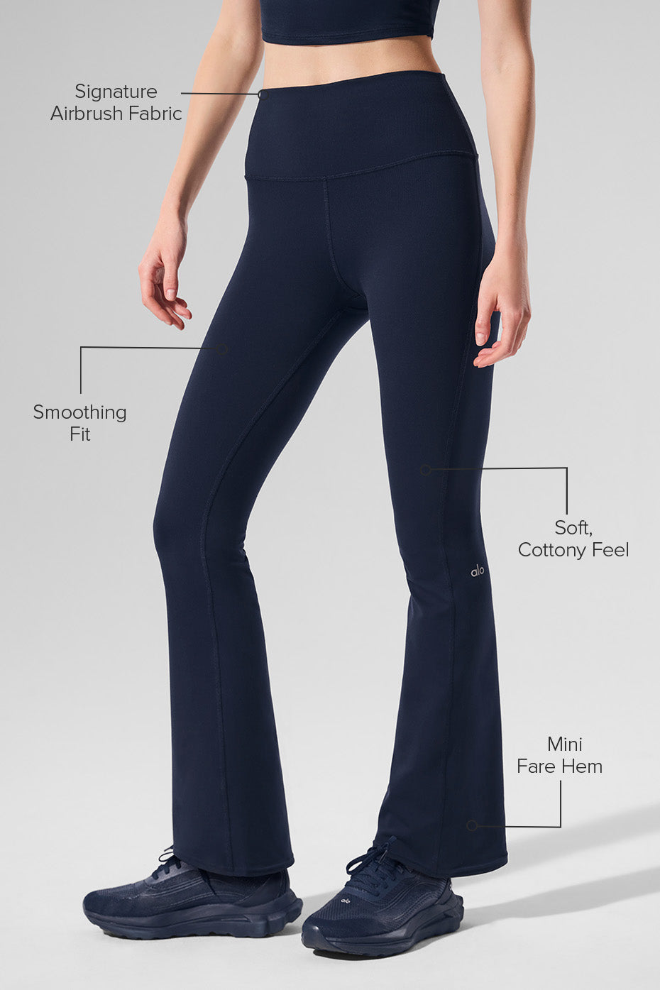 Airbrush High-Waist 7/8 Bootcut Legging - Navy