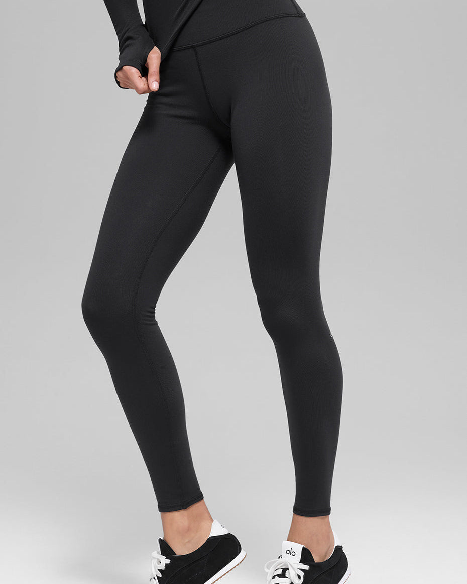 Airbrush Winter Warm High-Waist Nocturne Legging - Black