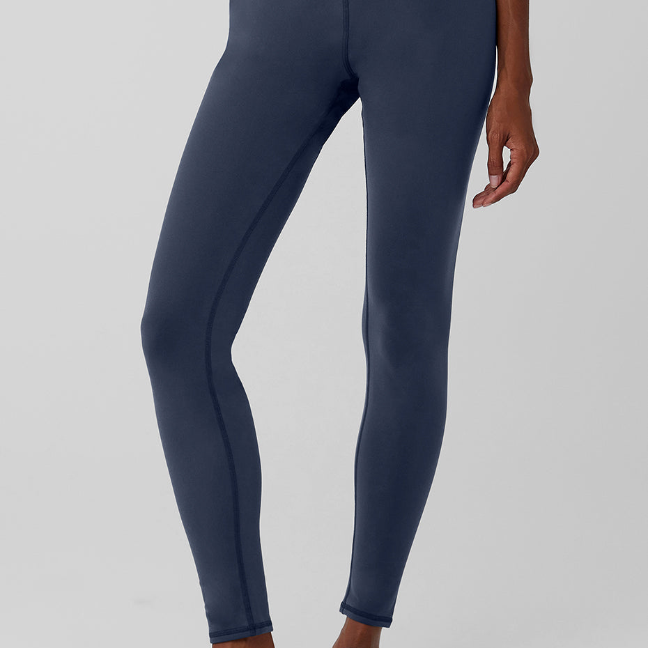 Airbrush Winter Warm High-Waist Nocturne Legging - Navy