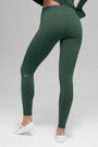 Airbrush Winter Warm High-Waist Nocturne Legging - Clover Green