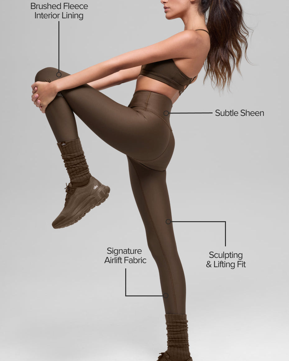 Airlift Winter Warm High-Waist Legging - Espresso