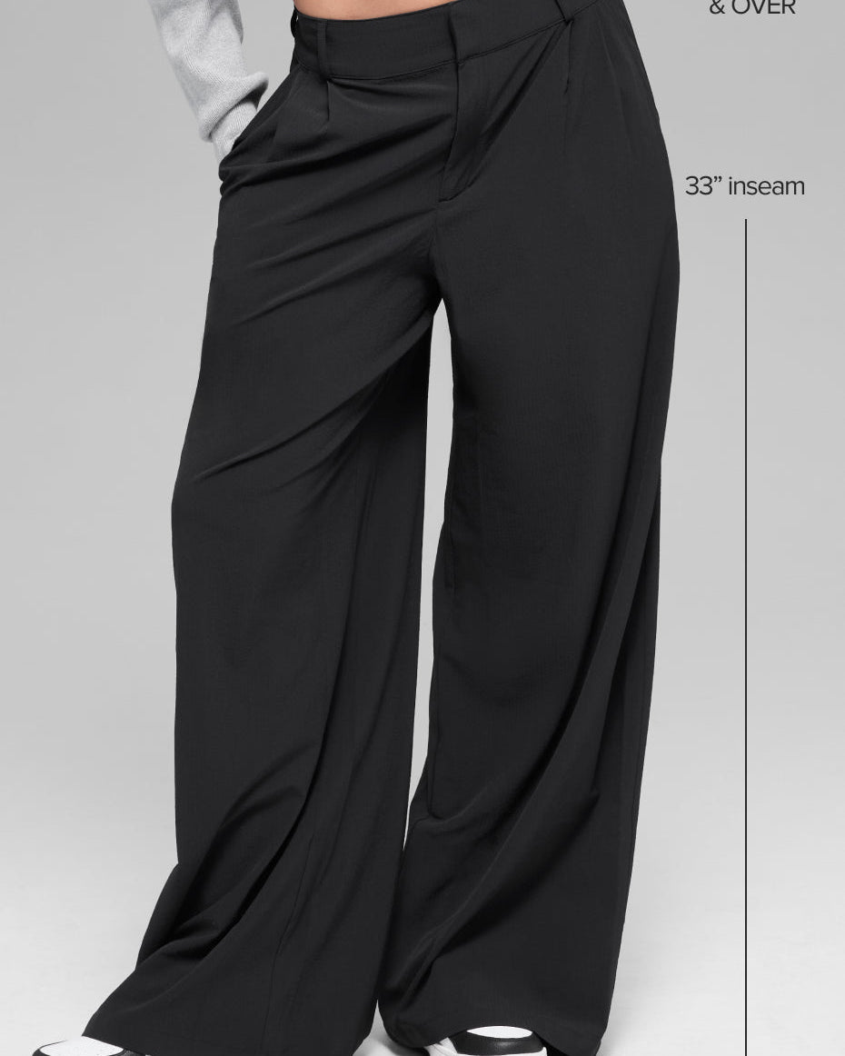High-Waist Dreamscape Trouser (Long) - Black